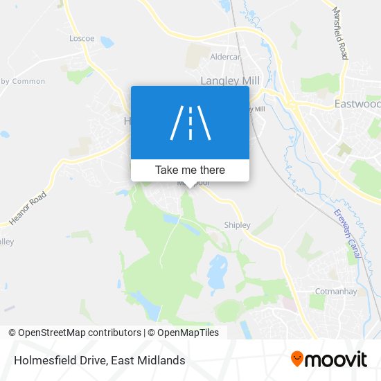 Holmesfield Drive map