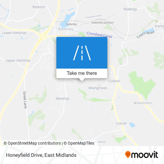 Honeyfield Drive map