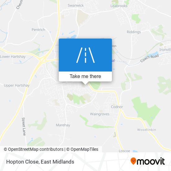 Hopton Close map