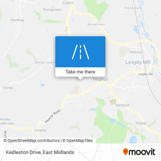 Kedleston Drive map