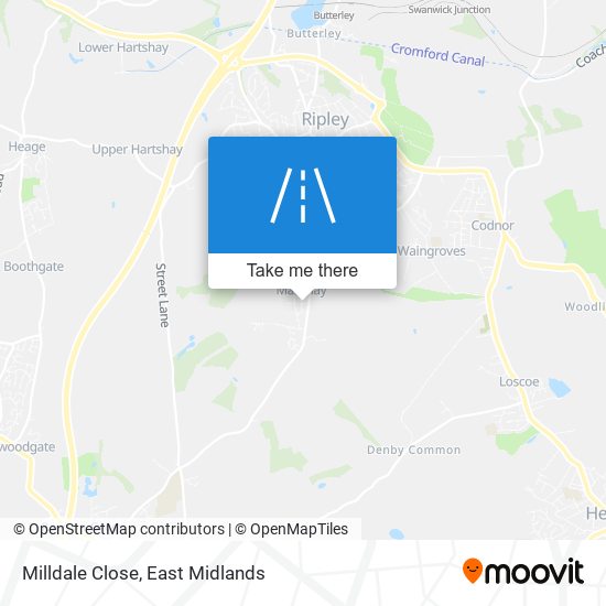 Milldale Close map