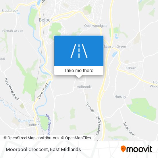 Moorpool Crescent map