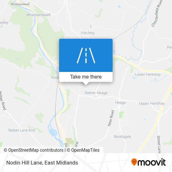 Nodin Hill Lane map