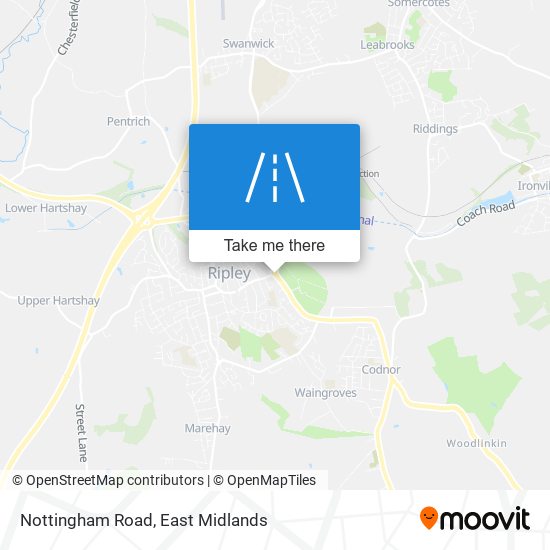 Nottingham Road map