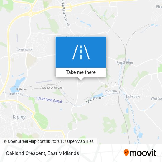 Oakland Crescent map