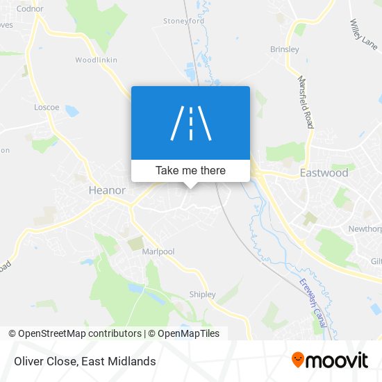 Oliver Close map