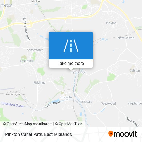 Pinxton Canal Path map