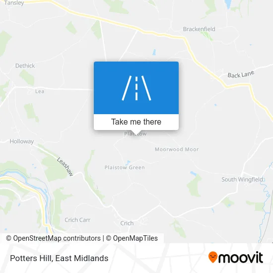 Potters Hill map