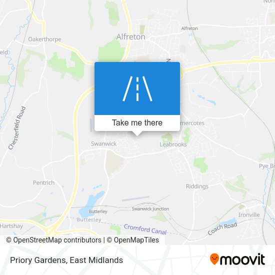 Priory Gardens map