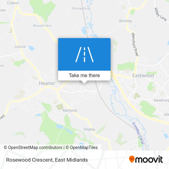 Rosewood Crescent map