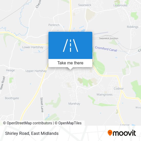Shirley Road map
