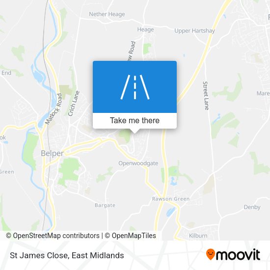 St James Close map