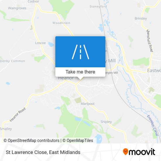 St Lawrence Close map