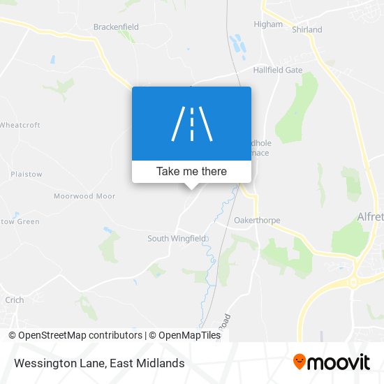 Wessington Lane map