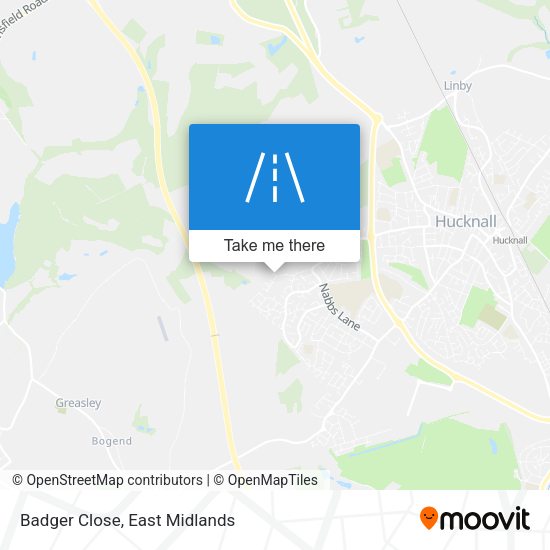 Badger Close map