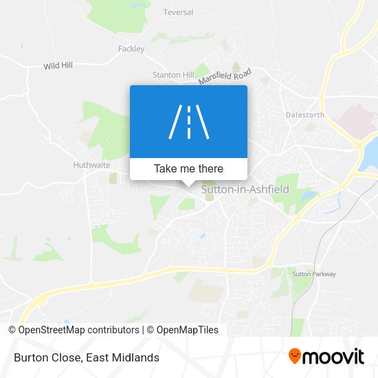 Burton Close map