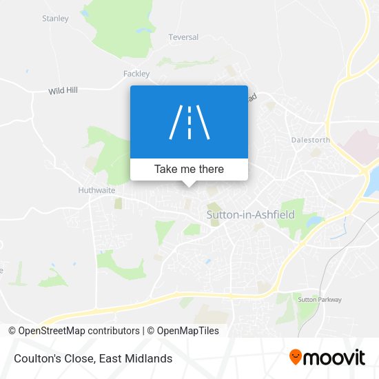 Coulton's Close map
