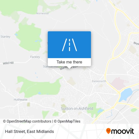 Hall Street map