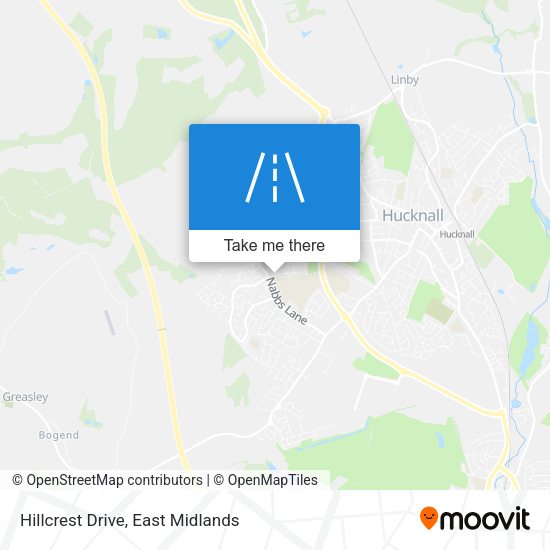 Hillcrest Drive map