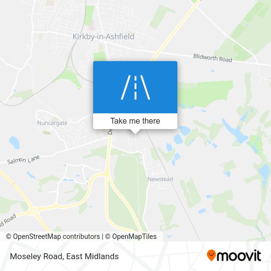 Moseley Road map