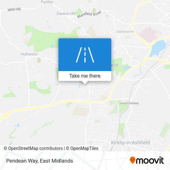 Pendean Way map