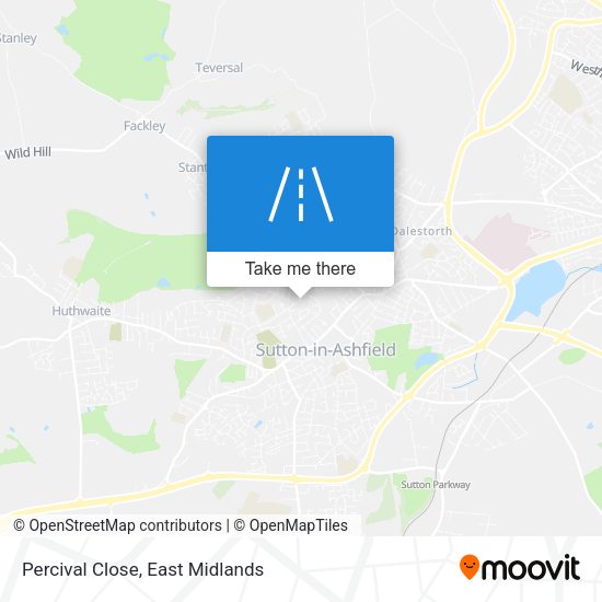 Percival Close map