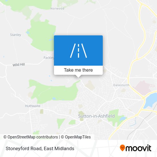Stoneyford Road map