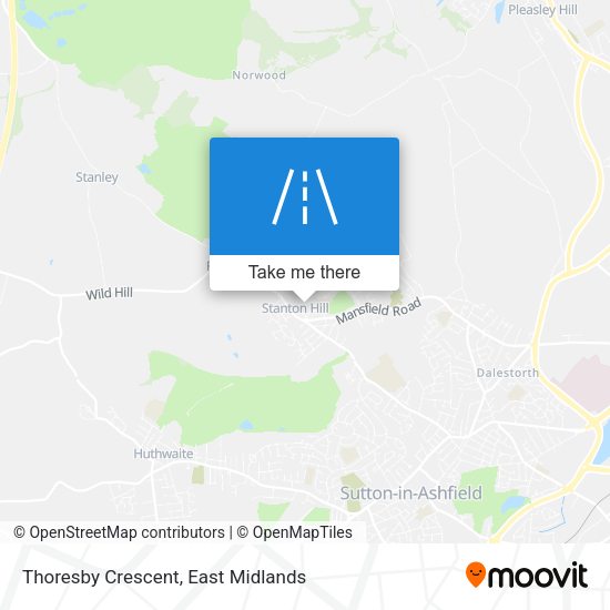 Thoresby Crescent map