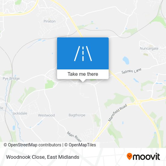 Woodnook Close map