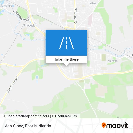 Ash Close map