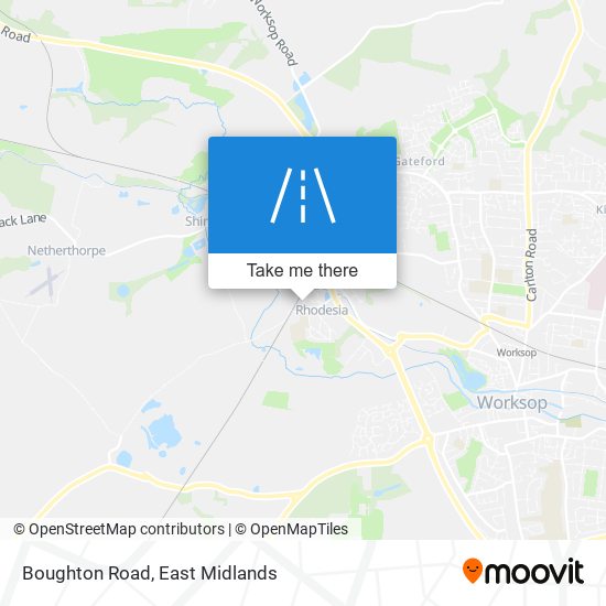 Boughton Road map