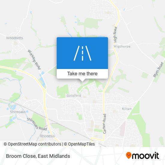 Broom Close map