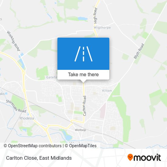 Carlton Close map