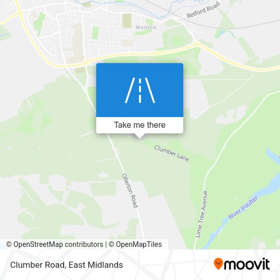 Clumber Road map
