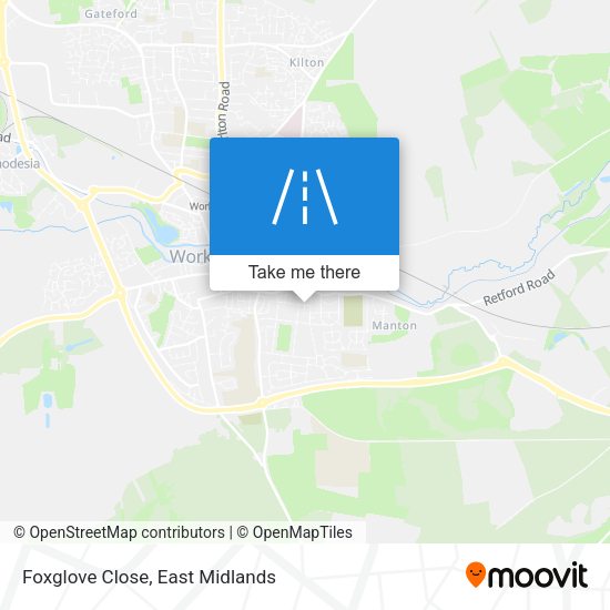 Foxglove Close map