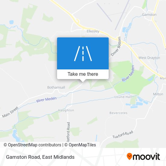 Gamston Road map