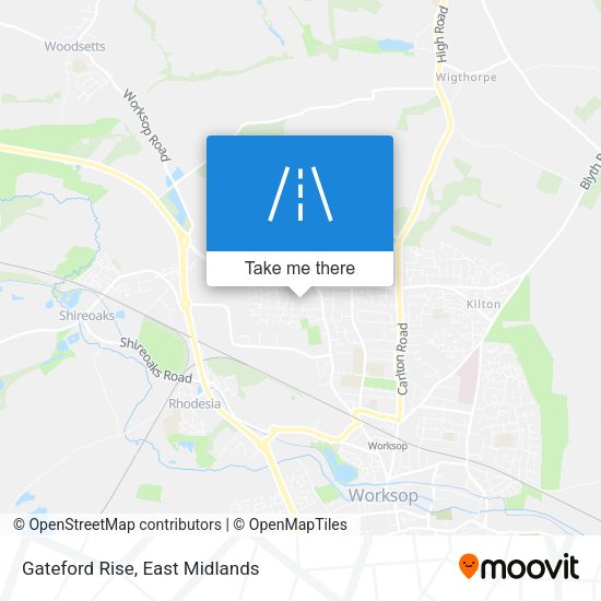 Gateford Rise map