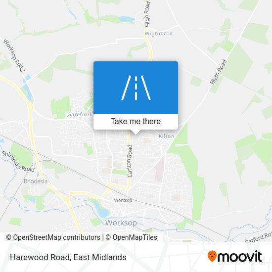 Harewood Road map