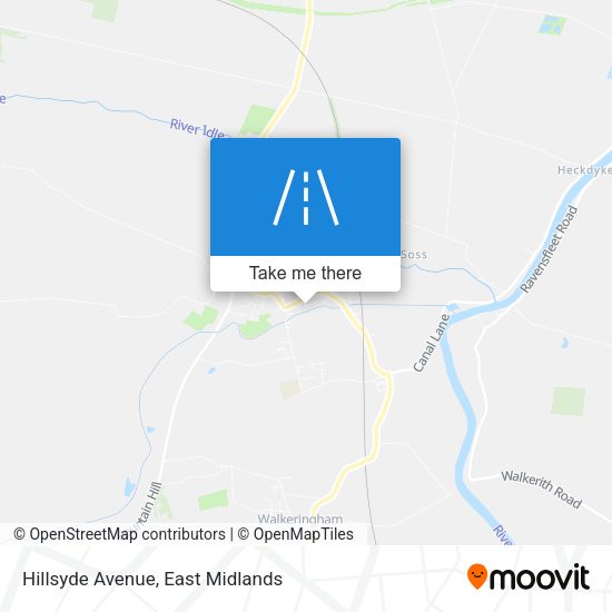 Hillsyde Avenue map