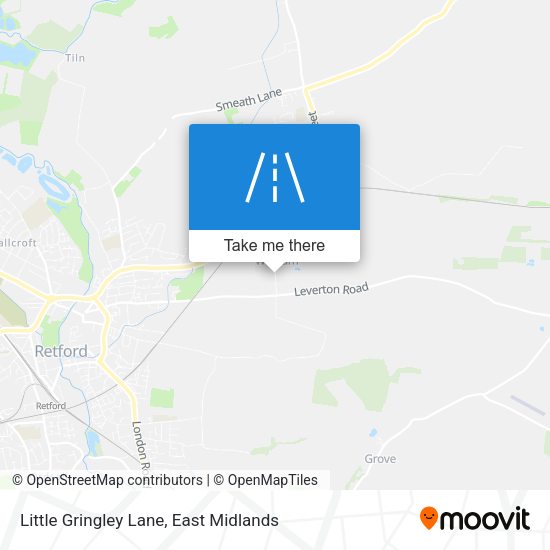 Little Gringley Lane map