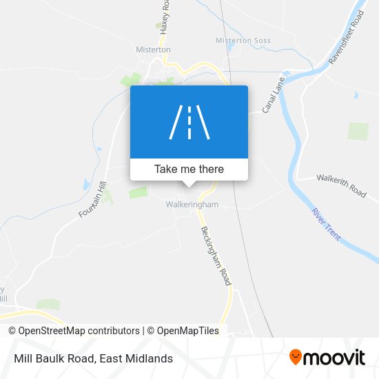 Mill Baulk Road map