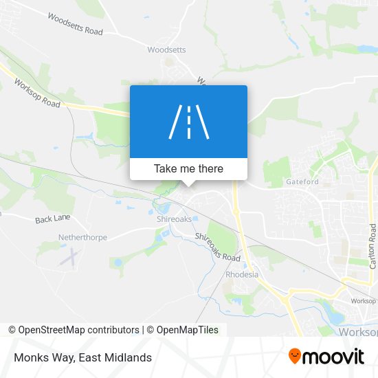 Monks Way map