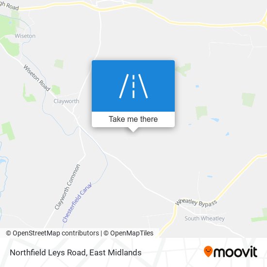 Northfield Leys Road map