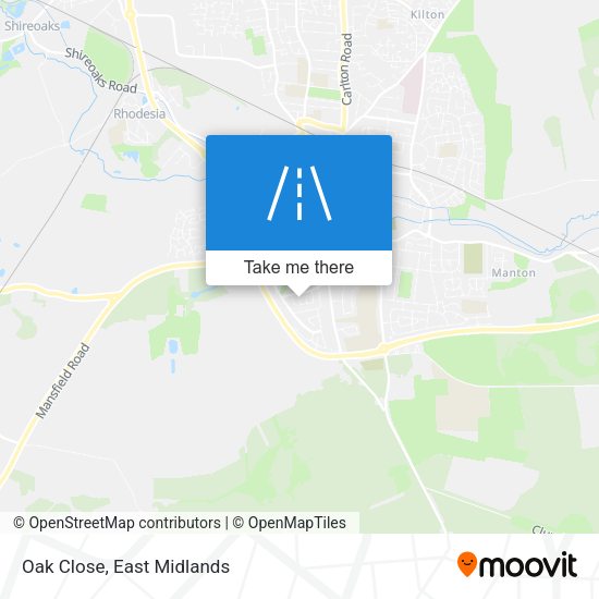 Oak Close map