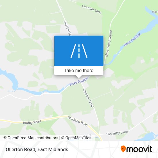 Ollerton Road map