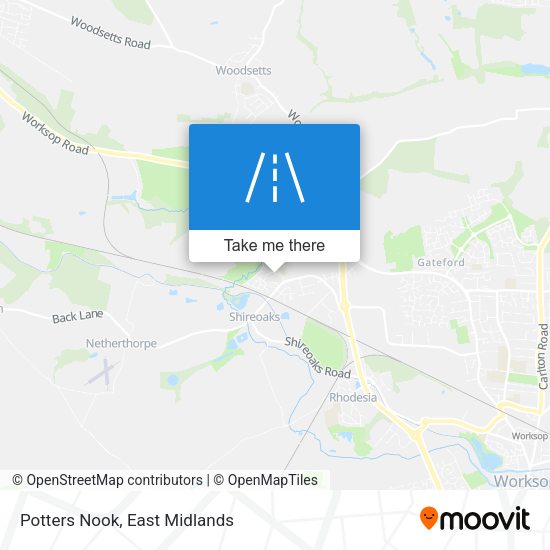 Potters Nook map