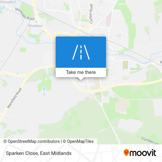Sparken Close map