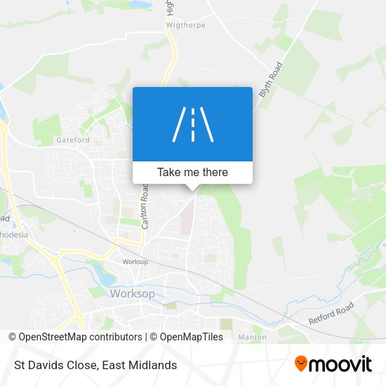 St Davids Close map