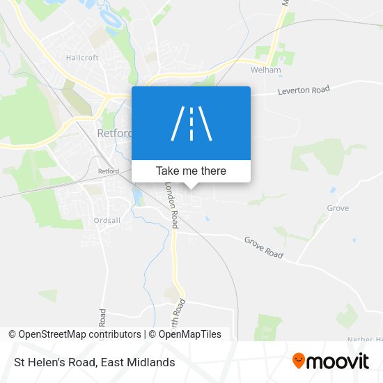 St Helen's Road map