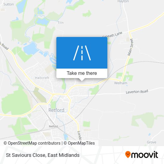 St Saviours Close map